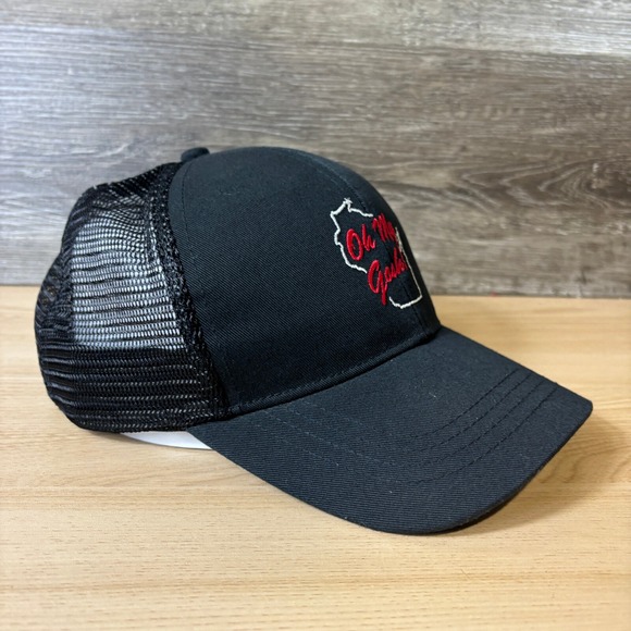 Wisconsin Hat Cap Snap Back Black Oh My Gosh Funny Adjustable - Picture 6 of 9